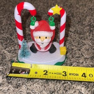 Christmas toy swinging Santa solar powered holiday decor mini santa swing